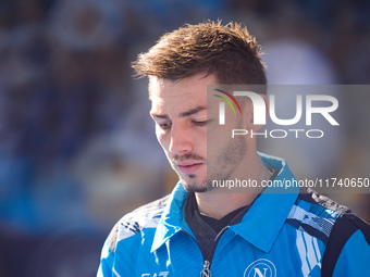 Billy Gilmour of SSC Napoli looks on during the serie Serie A Enilive match between SSC Napoli and Atalanta BC at Stadio Diego Armando Marad...