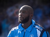 Romelu Lukaku of SSC Napoli looks on during the serie Serie A Enilive match between SSC Napoli and Atalanta BC at Stadio Diego Armando Marad...