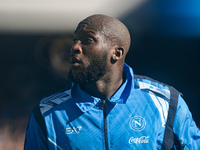 Romelu Lukaku of SSC Napoli looks on during the serie Serie A Enilive match between SSC Napoli and Atalanta BC at Stadio Diego Armando Marad...