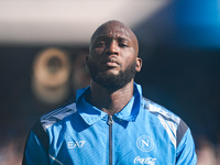 Romelu Lukaku of SSC Napoli looks on during the serie Serie A Enilive match between SSC Napoli and Atalanta BC at Stadio Diego Armando Marad...