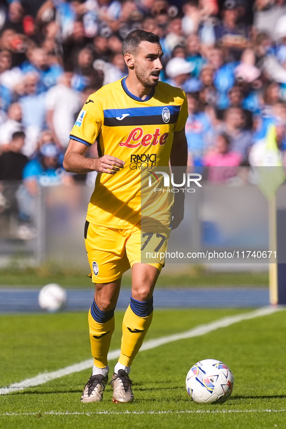 Davide Zappacosta of Atalanta BC during the serie Serie A Enilive match between SSC Napoli and Atalanta BC at Stadio Diego Armando Maradona...