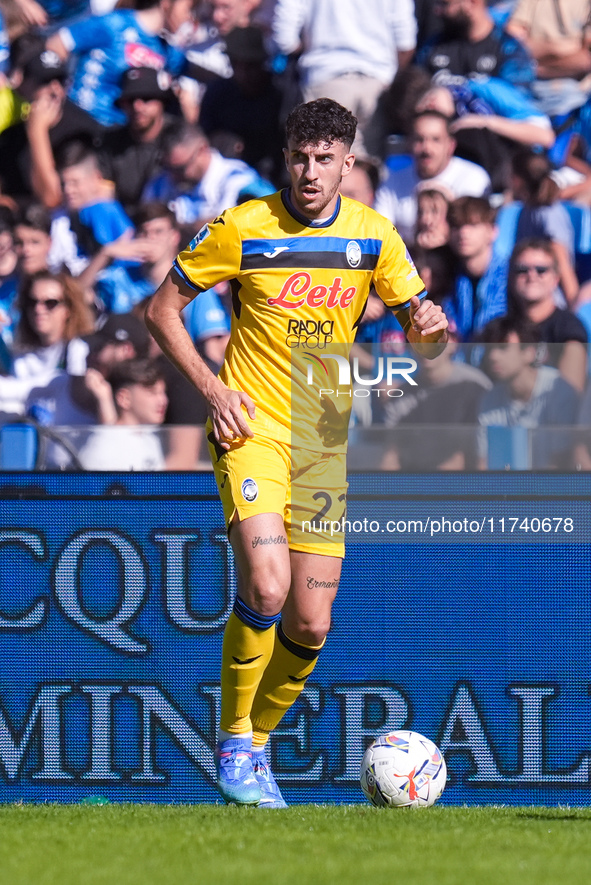 Matteo Ruggeri of Atalanta BC during the serie Serie A Enilive match between SSC Napoli and Atalanta BC at Stadio Diego Armando Maradona on...