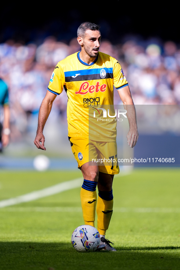 Davide Zappacosta of Atalanta BC during the serie Serie A Enilive match between SSC Napoli and Atalanta BC at Stadio Diego Armando Maradona...