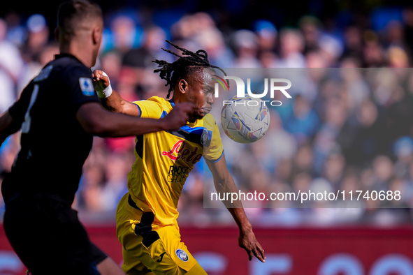 Ademola Lookman of Atalanta BC during the serie Serie A Enilive match between SSC Napoli and Atalanta BC at Stadio Diego Armando Maradona on...