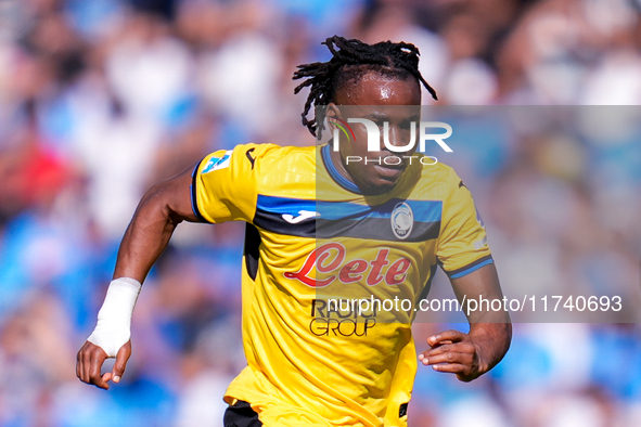 Ademola Lookman of Atalanta BC during the serie Serie A Enilive match between SSC Napoli and Atalanta BC at Stadio Diego Armando Maradona on...