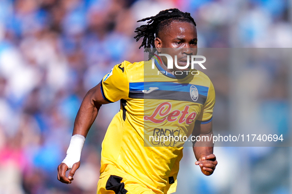 Ademola Lookman of Atalanta BC during the serie Serie A Enilive match between SSC Napoli and Atalanta BC at Stadio Diego Armando Maradona on...