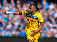 Ademola Lookman of Atalanta BC gestures during the serie Serie A Enilive match between SSC Napoli and Atalanta BC at Stadio Diego Armando Ma...