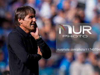 Antonio Conte Head Coach of SSC Napoli looks on during the serie Serie A Enilive match between SSC Napoli and Atalanta BC at Stadio Diego Ar...