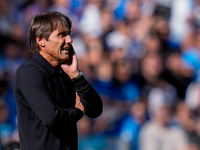 Antonio Conte Head Coach of SSC Napoli looks on during the serie Serie A Enilive match between SSC Napoli and Atalanta BC at Stadio Diego Ar...