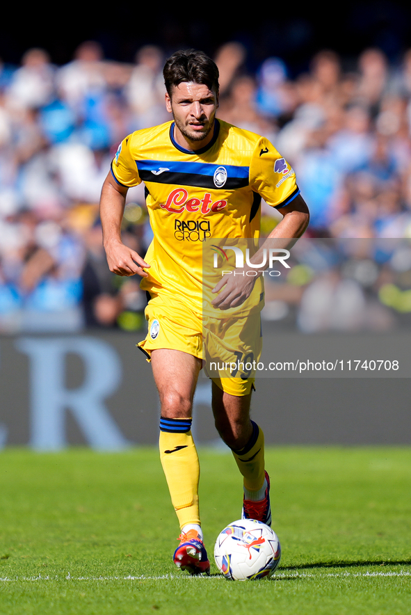 Berat Djimsiti of Atalanta BC during the serie Serie A Enilive match between SSC Napoli and Atalanta BC at Stadio Diego Armando Maradona on...