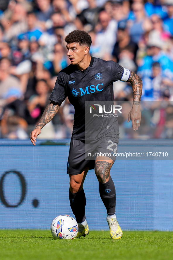 Giovanni Di Lorenzo of SSC Napoli during the serie Serie A Enilive match between SSC Napoli and Atalanta BC at Stadio Diego Armando Maradona...