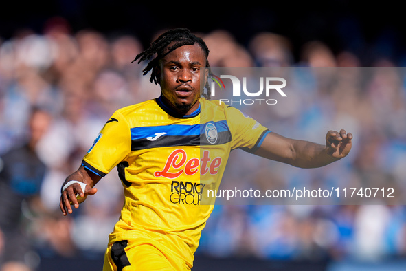 Ademola Lookman of Atalanta BC during the serie Serie A Enilive match between SSC Napoli and Atalanta BC at Stadio Diego Armando Maradona on...