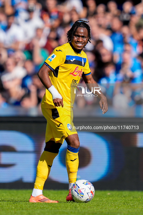 Ademola Lookman of Atalanta BC during the serie Serie A Enilive match between SSC Napoli and Atalanta BC at Stadio Diego Armando Maradona on...