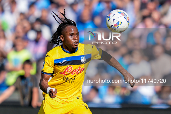 Ademola Lookman of Atalanta BC during the serie Serie A Enilive match between SSC Napoli and Atalanta BC at Stadio Diego Armando Maradona on...