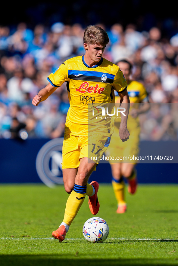 Charles De Ketelaere of Atalanta BC during the serie Serie A Enilive match between SSC Napoli and Atalanta BC at Stadio Diego Armando Marado...