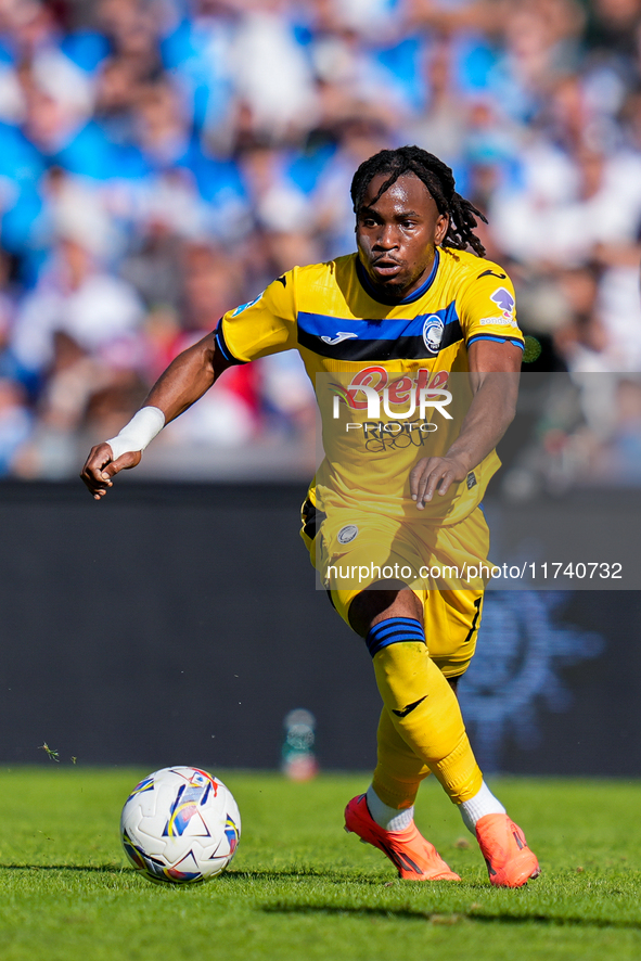 Ademola Lookman of Atalanta BC during the serie Serie A Enilive match between SSC Napoli and Atalanta BC at Stadio Diego Armando Maradona on...