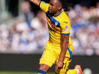 Ademola Lookman of Atalanta BC celebrates after scoring second goal during the serie Serie A Enilive match between SSC Napoli and Atalanta B...