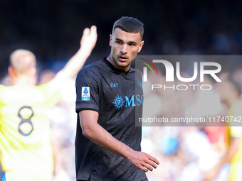 Alessandro Buongiorno of SSC Napoli looks on during the serie Serie A Enilive match between SSC Napoli and Atalanta BC at Stadio Diego Arman...