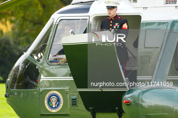 President Biden returns to the White House on November 4, 2024. 