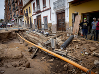 The town of Xiva, close to Valencia, is heavily affected by the floods of the last week. The visit of the King of Spain, Felipe VI, is plann...