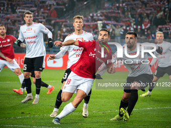 Lukasz Zwolinski participates in the game between Wisla Krakow and GKS Tychy in Krakow, Poland, on November 4, 2024. This is a Betclic 1 Lig...