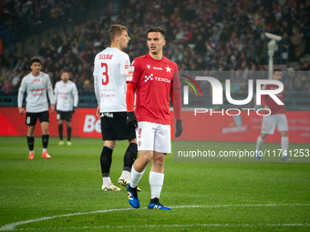 Angel Rodado participates in the game between Wisla Krakow and GKS Tychy in Krakow, Poland, on November 4, 2024. This is a Betclic 1 Liga, P...