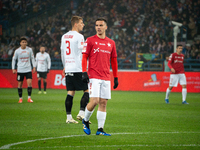 Angel Rodado participates in the game between Wisla Krakow and GKS Tychy in Krakow, Poland, on November 4, 2024. This is a Betclic 1 Liga, P...