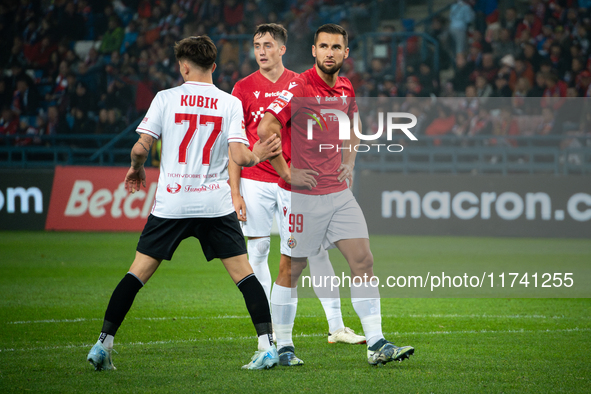 Lukasz Zwolinski participates in the game between Wisla Krakow and GKS Tychy in Krakow, Poland, on November 4, 2024. This is a Betclic 1 Lig...