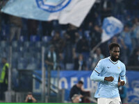 Boulaye Dia of S.S. Lazio celebrates after scoring the goal of 1-0 during the 11th day of the Serie A Championship between S.S. Lazio and Ca...