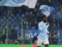 Boulaye Dia of S.S. Lazio celebrates after scoring the goal of 1-0 during the 11th day of the Serie A Championship between S.S. Lazio and Ca...