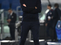 Marco Baroni coaches S.S. Lazio during the 11th day of the Serie A Championship between S.S. Lazio and Cagliari Calcio at the Olympic Stadiu...