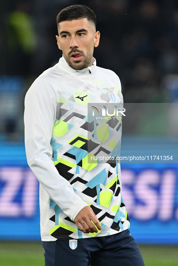 Mattia Zaccagni of S.S. Lazio participates in the 11th day of the Serie A Championship between S.S. Lazio and Cagliari Calcio at the Olympic...