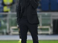 Davide Nicola coaches Cagliari Calcio during the 11th day of the Serie A Championship between S.S. Lazio and Cagliari Calcio at the Olympic...