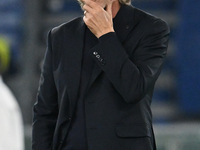 Davide Nicola coaches Cagliari Calcio during the 11th day of the Serie A Championship between S.S. Lazio and Cagliari Calcio at the Olympic...