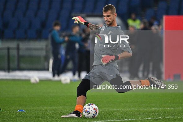 Ivan Provedel of S.S. Lazio participates in the 11th day of the Serie A Championship between S.S. Lazio and Cagliari Calcio at the Olympic S...