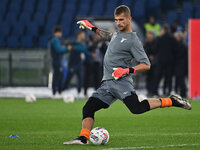 Ivan Provedel of S.S. Lazio participates in the 11th day of the Serie A Championship between S.S. Lazio and Cagliari Calcio at the Olympic S...