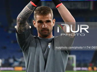 Ivan Provedel of S.S. Lazio participates in the 11th day of the Serie A Championship between S.S. Lazio and Cagliari Calcio at the Olympic S...