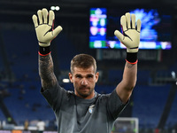 Ivan Provedel of S.S. Lazio participates in the 11th day of the Serie A Championship between S.S. Lazio and Cagliari Calcio at the Olympic S...