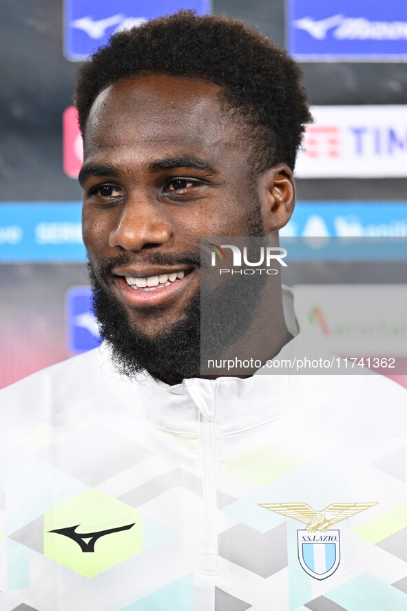 Boulaye Dia of S.S. Lazio participates in the 11th day of the Serie A Championship between S.S. Lazio and Cagliari Calcio at the Olympic Sta...