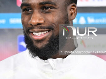 Boulaye Dia of S.S. Lazio participates in the 11th day of the Serie A Championship between S.S. Lazio and Cagliari Calcio at the Olympic Sta...