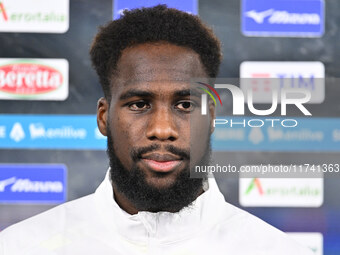 Boulaye Dia of S.S. Lazio participates in the 11th day of the Serie A Championship between S.S. Lazio and Cagliari Calcio at the Olympic Sta...