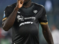 Zito Luvumbo of Cagliari Calcio celebrates after scoring the goal to make it 1-1 during the 11th day of the Serie A Championship between S.S...