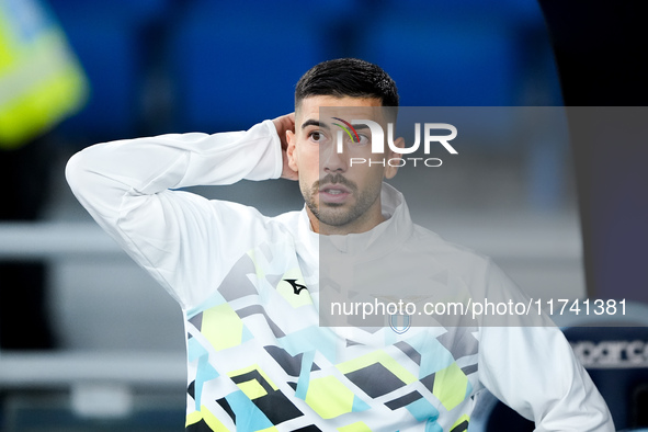 Mattia Zaccagni of SS Lazio looks on during the Serie A Enilive match between SS Lazio and Cagliari Calcio at Stadio Olimpico on November 4,...