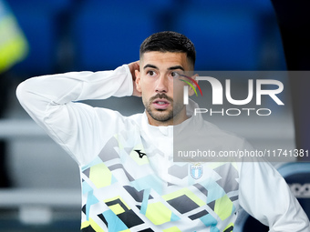 Mattia Zaccagni of SS Lazio looks on during the Serie A Enilive match between SS Lazio and Cagliari Calcio at Stadio Olimpico on November 4,...