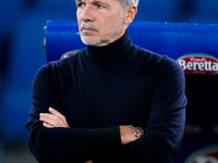 Marco Baroni head coach of SS Lazio looks on during the Serie A Enilive match between SS Lazio and Cagliari Calcio at Stadio Olimpico on Nov...