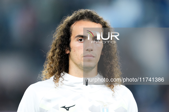 Matteo Guendouzi of SS Lazio looks on during the Serie A Enilive match between SS Lazio and Cagliari Calcio at Stadio Olimpico on November 4...