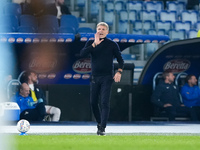 Marco Baroni head coach of SS Lazio gestures during the Serie A Enilive match between SS Lazio and Cagliari Calcio at Stadio Olimpico on Nov...