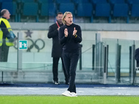 Davide Nicola head coach of Cagliari Calcio looks on during the Serie A Enilive match between SS Lazio and Cagliari Calcio at Stadio Olimpic...