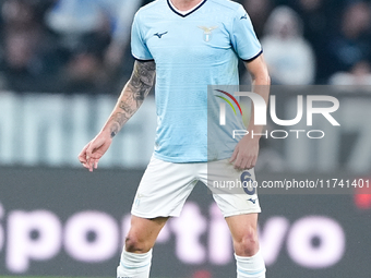 Nicolo' Rovella of SS Lazio during the Serie A Enilive match between SS Lazio and Cagliari Calcio at Stadio Olimpico on November 4, 2024 in...