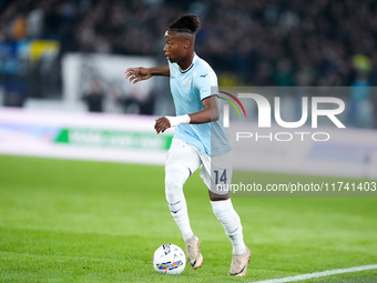 Tijjani Noslin of SS Lazio during the Serie A Enilive match between SS Lazio and Cagliari Calcio at Stadio Olimpico on November 4, 2024 in R...